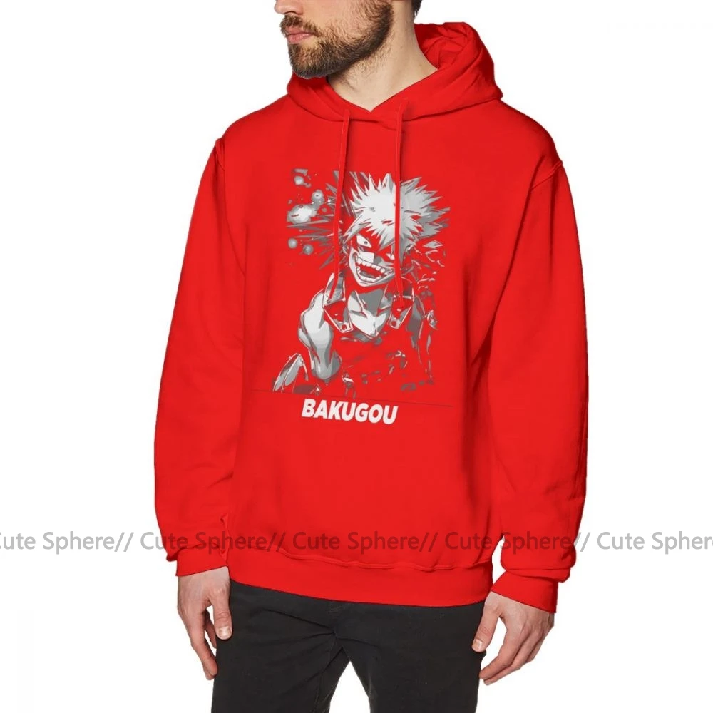 Bakugou Толстовка Bakugou Boku No Hero Academy толстовки хороший мужской пуловер Толстовка уличная белая XXL длинная хлопковая Осенняя Толстовка - Цвет: Red