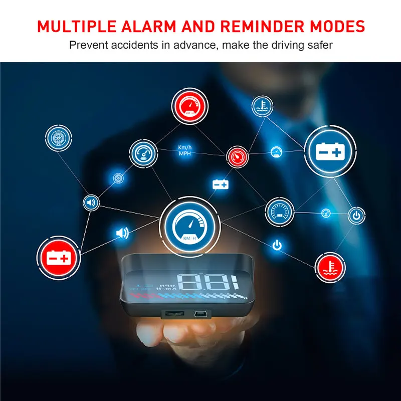 Автомобильный дисплей HUD бортовой компьютер автомобильный OBD2 GPS Спидометр
