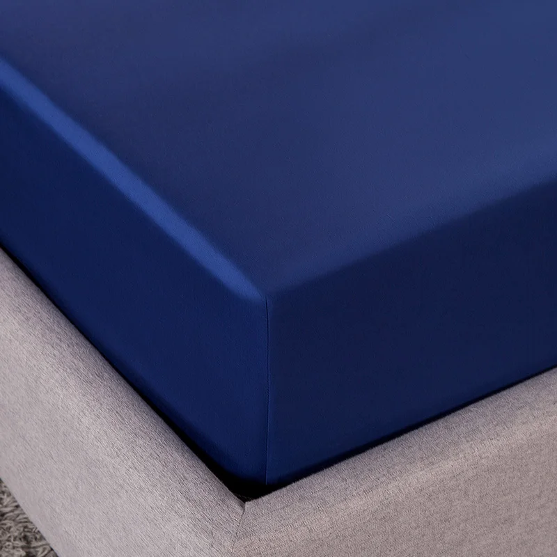 

60 Thread Cotton Solid Color fitted sheet With Elastic Band Mattress Cover Solid Color Bed Sheet Queen Size Bedspread 160X200cm