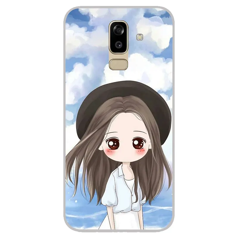 fashion cartoon cute girl Matte Silicone Cases For Samsung galaxy J3 J5 J7 A3 A5 A7 2016 2017 TPU Phone Case back Cover |