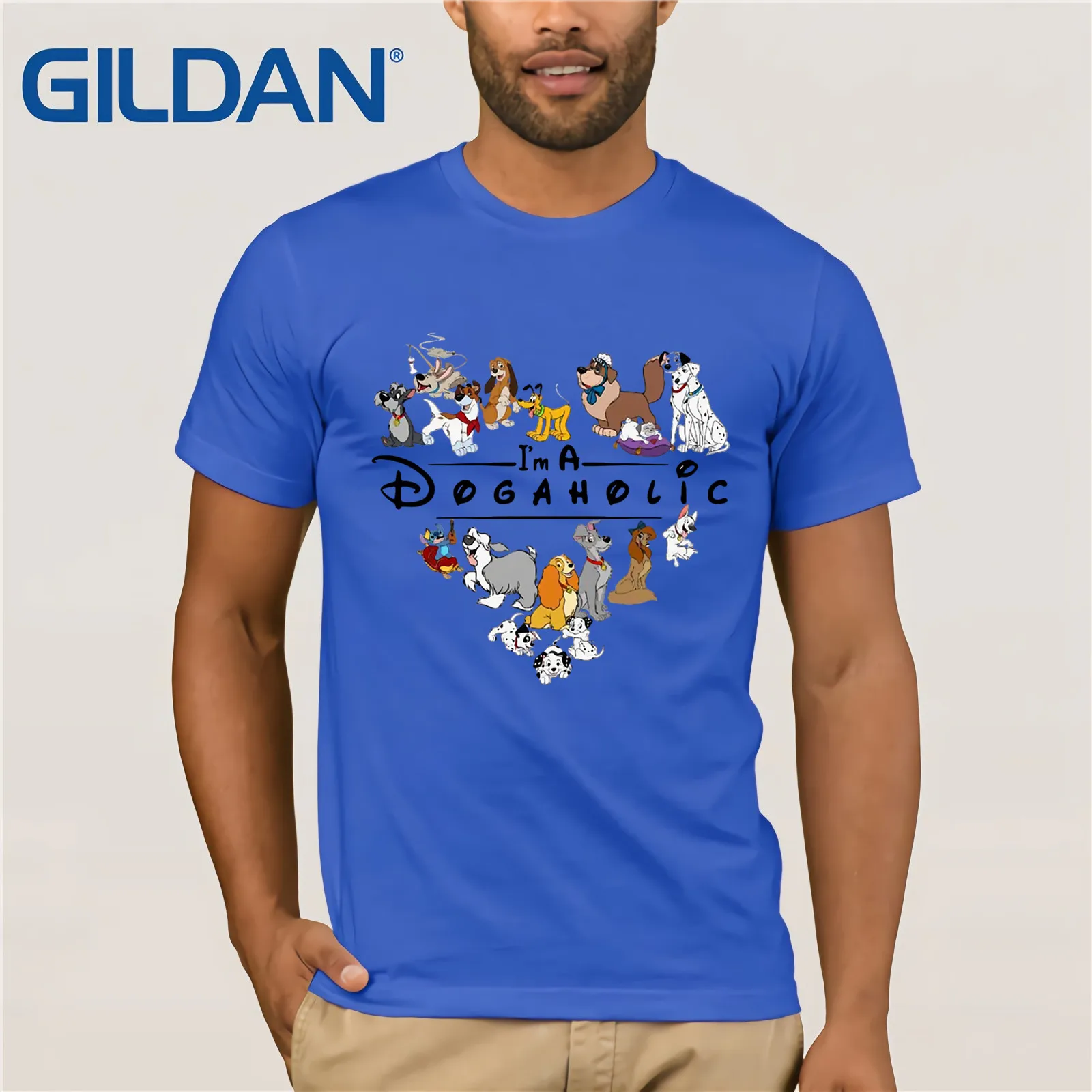I'm A Dogaholic T-Shirt Мужская футболка с коротким рукавом е-образная Летняя женская