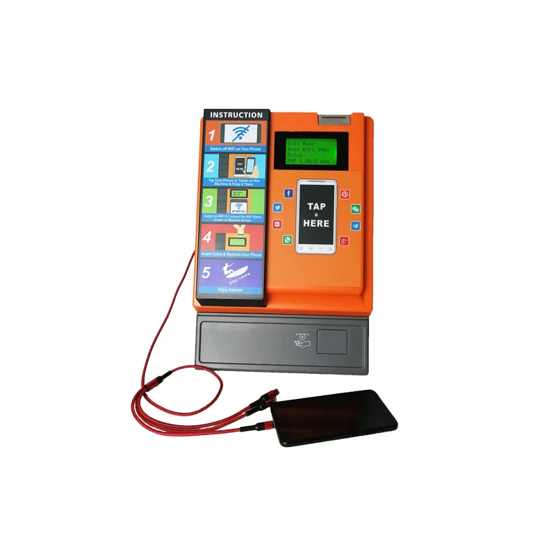 

2021 New Ideas for Small Business Self Service Kiosk Tap Coin Operated Reverse WiFi Vending Machine