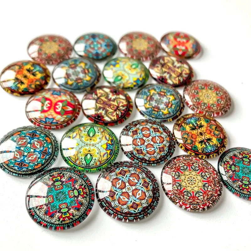 Круглые стеклянные бусины для создания рисунка фотографии с разными рисунками Fit