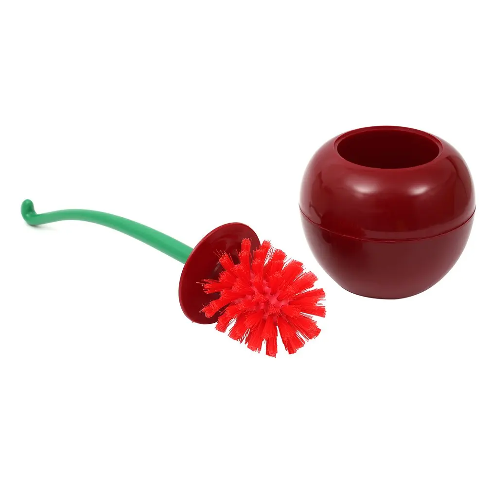 

Hot Sale Cherry Toilet Brush Plastic Set Fashion Thick Brush Head Non-slip Handle Strong Detergency ABS PP Material Brush
