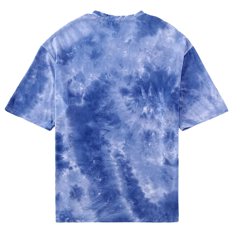 

Daiwa Fashion Fishing Short-sleeved T-shirt 2020 Men's Summer Outdoor Sports Casual Loose Tie-dyed T-shirt the Sea Blue Tops