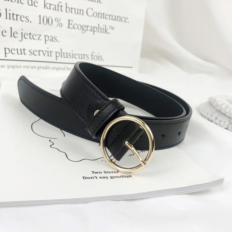 

Net-a-Go women's belt belt jeans belt ins wind decoration black fashion Korean version of male fashion students