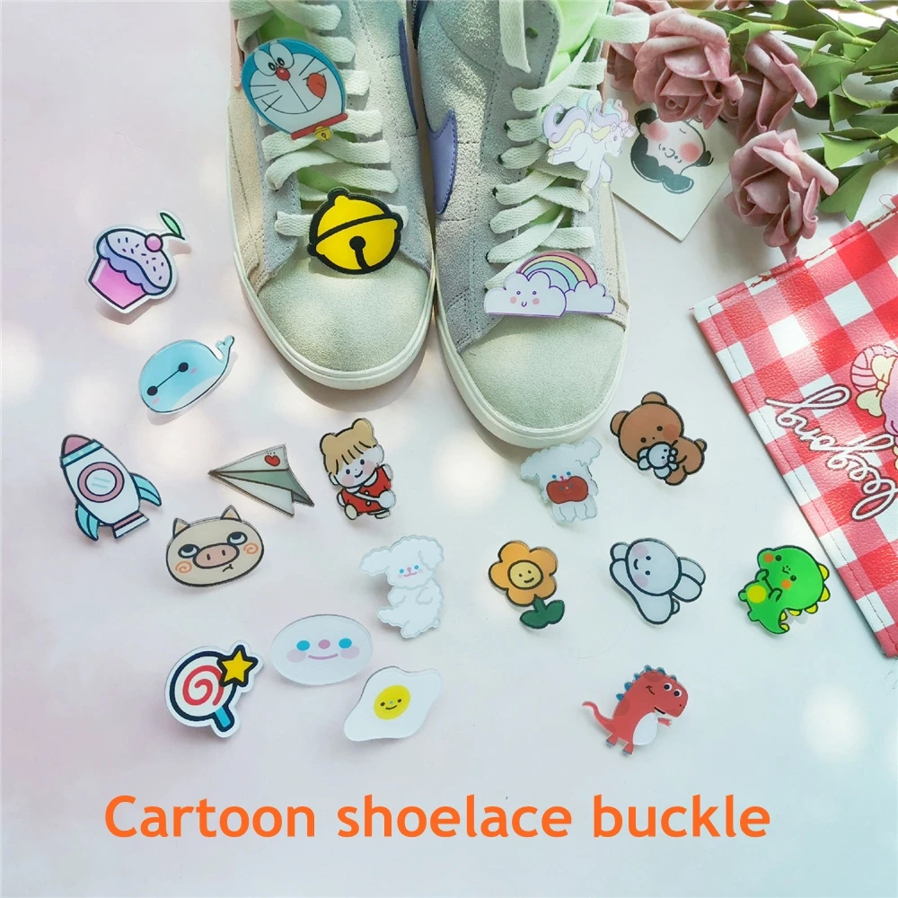 

1PCS Cute cartoon anime decorative shoe buckle Japanese girl DIY canvas shoelace buckle student trend creative shoe accessories