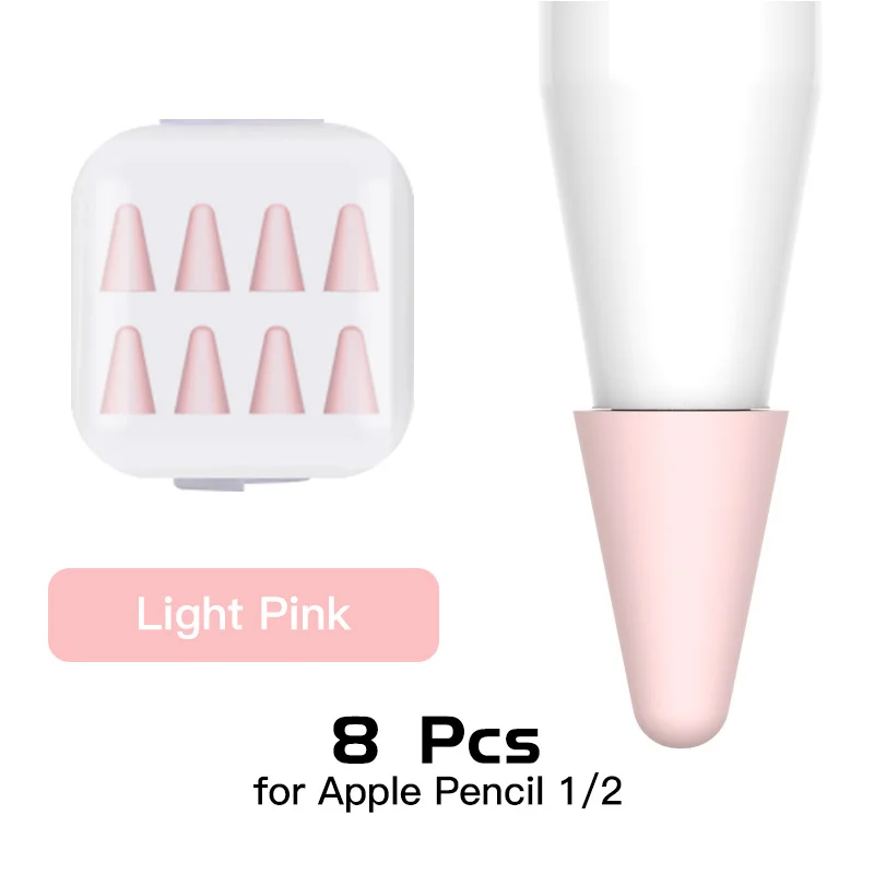 8pcs Pink ANMONE 8 шт. силиконовый наконечник Чехол ручка для тачскрина защитный чехол кожа для планшета карандаш 1st 2nd стилус сменный наконечник чехол s - Цвета: 8pcs Pink