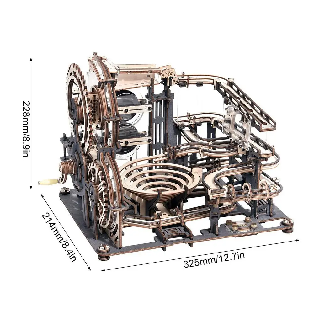 

Marble Night City DIY Wooden Model Three-dimensional Assembly Model Of Orbital Ball Building Block Kits Toy Gift For Children