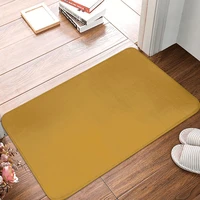 dark mustard yellow solid doormat carpet mat rug polyester pvc non slip floor decor bath bathroom kitchen bedroom 4060