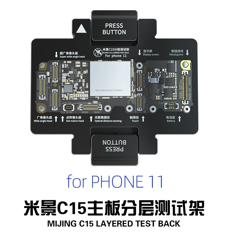 

MiJing For iPhone X/Xs Max/11/12 Pro Max Logic Board Function Testing Upper and Lower Main Board Tester Maintenance Fixture