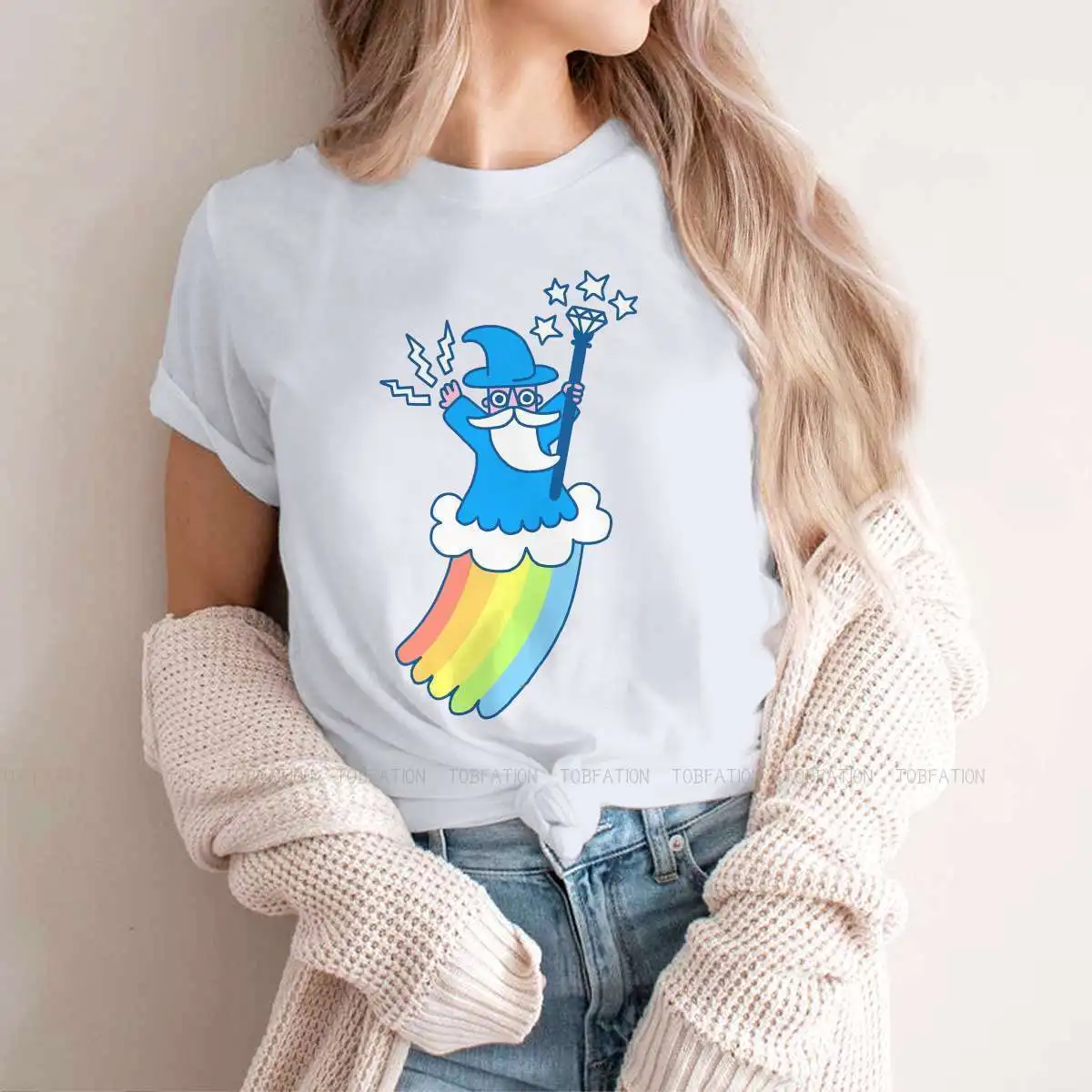 

Футболка женская Радужная в стиле Харадзюку, 4XL, 5XL