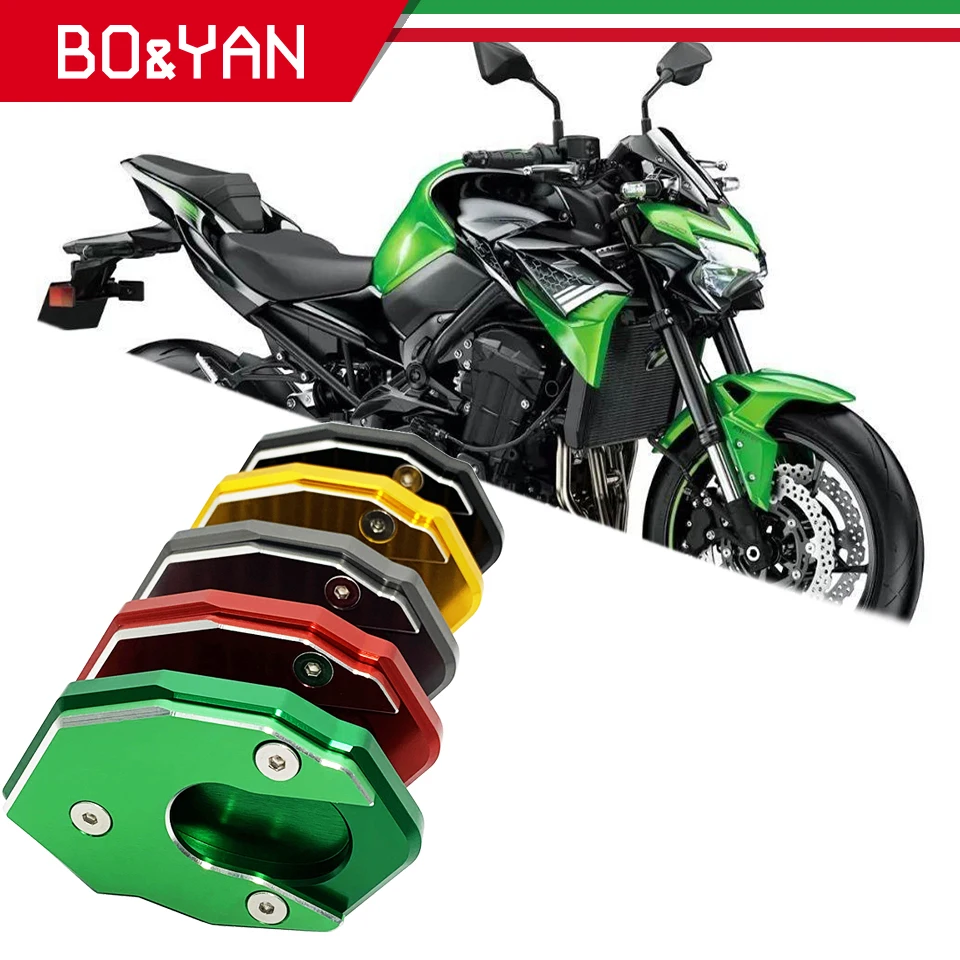 

For kawasaki Z650 Z900 Z1000 2012-2018 Motorcycle Kickstand Extension Pad Enlarge Side Stand Plate Pedal Holder