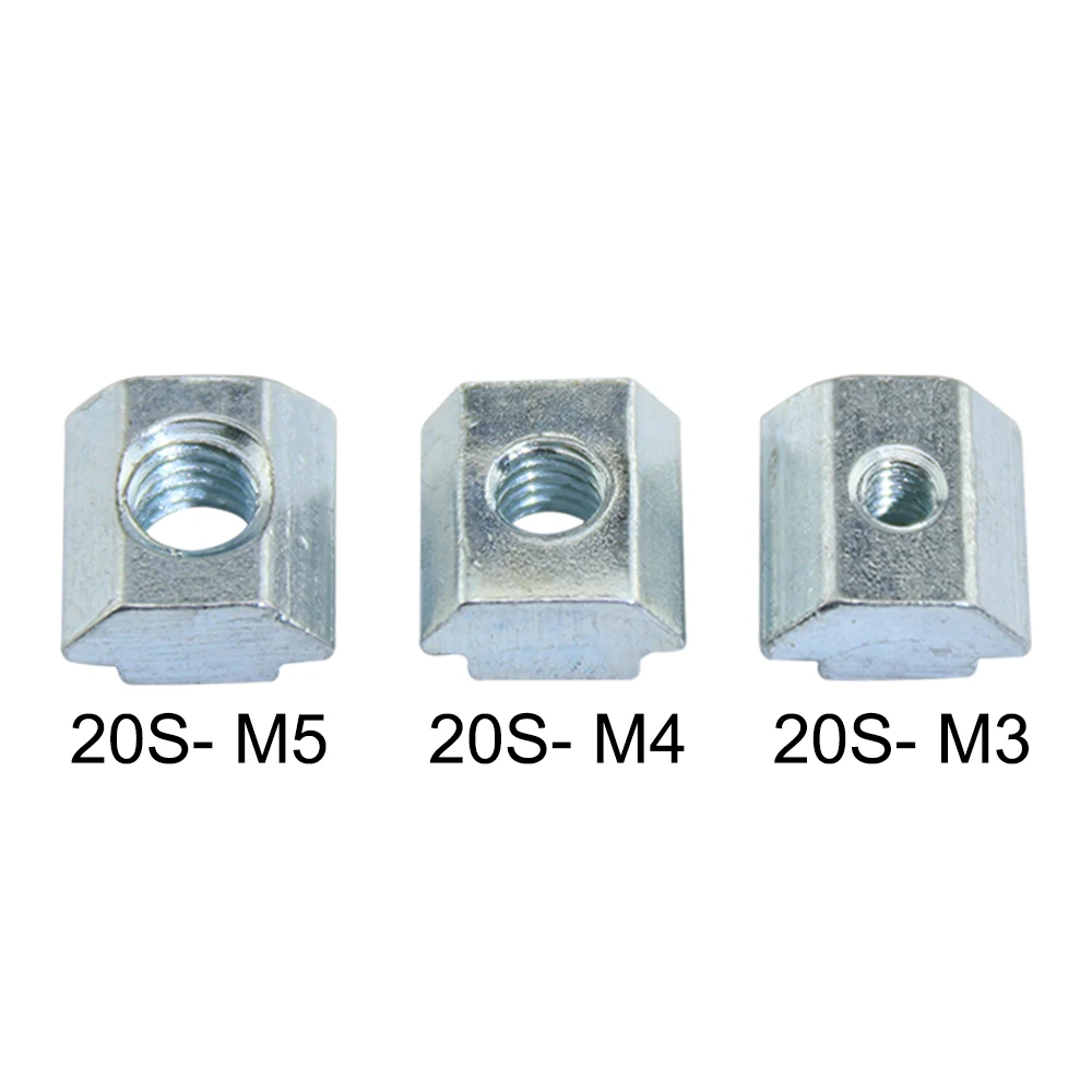 

50pcs Sliding T Slot Nuts, 20S Half Round Roll in T-Nut for 2020 Series Aluminum Extrusion Profile, Carbon Steel Zinc-Plated
