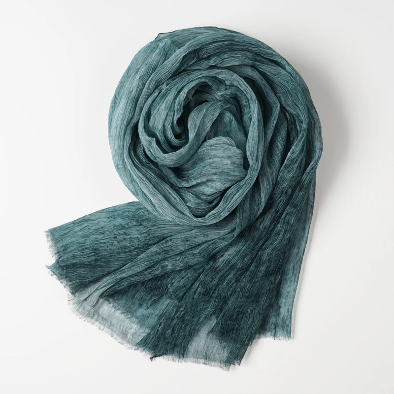 Женский Длинный шарф из 100% чистого шелка креп шаль шейный платок многоцветный