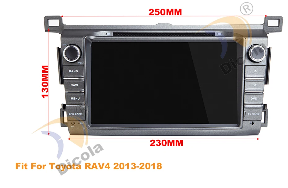 PX5 " Восьмиядерный 4+ 64G ips экран Android 9 Автомобильный gps для Toyota RAV4 2013- dvd-плеер Мультимедиа Навигация радио, BT 4G, wifi