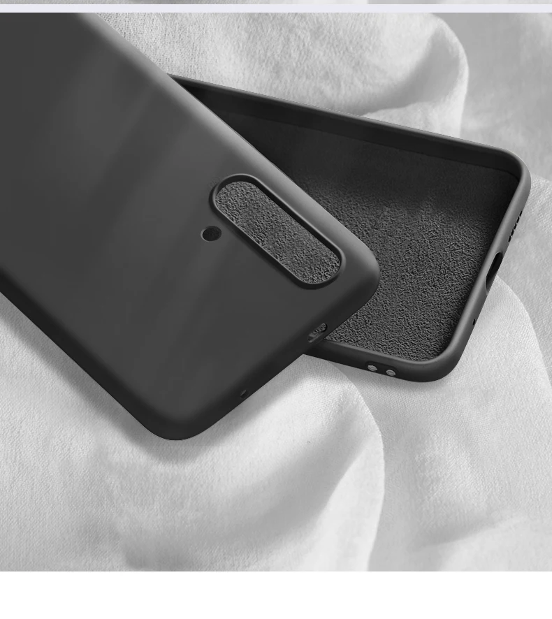 Роскошный жидкий силиконовый чехол для huawei Honor 10 Lite 10i 9 20 Pro 8s 8A 8 20s 8X 9X PREMIUM Global Silicon Cell мягкая задняя крышка - Цвет: Black