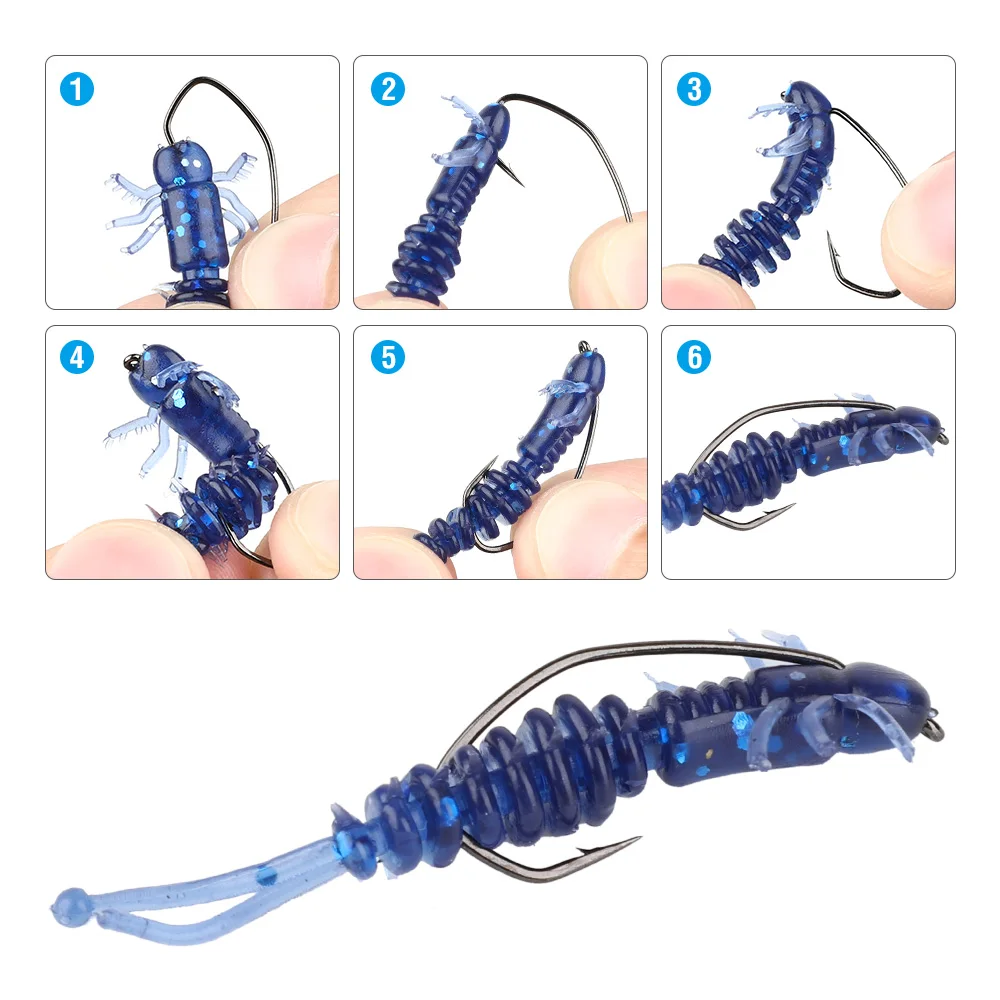 DONQL 20 шт. Мягкая силиконовая приманка для джиггинга личинка рыболовная 45 мм 0 6 г