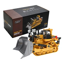 124 construction tractor toy alloyplastic rc bulldozer usb charge remote control excavator vehicle model toy christmas gift