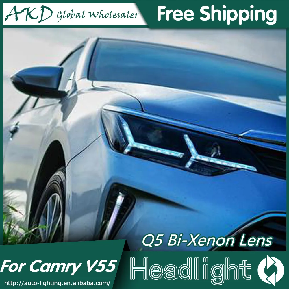 AKD автомобильный Стайлинг для Toyota Camry V55 фары 2015 новые светодиодная фара дальнего