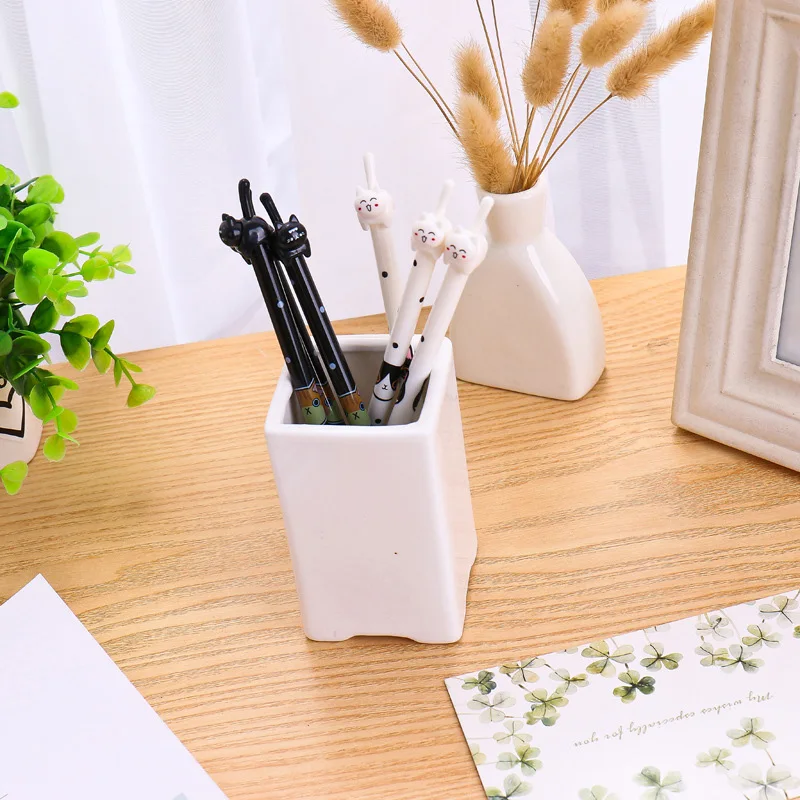 

Kawaii Creative Cocked Cat Gel Pen Cute 0.38 Mm Black School Office Writing Supplies Stationery