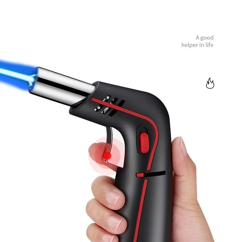 large capacity windproof bbq kitchen gas lighter jet torch butane cigar cigarette lighter metal jewelry welding lighter gadgets free global shipping