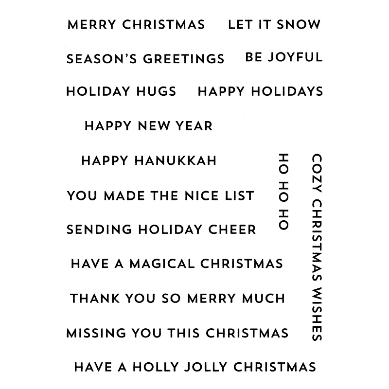 

2021 New Itty Bitty Holiday Clear Stamp For Making Christmas Festival Words Greeting Card and Scrapbooking No Metal Cutting Dies