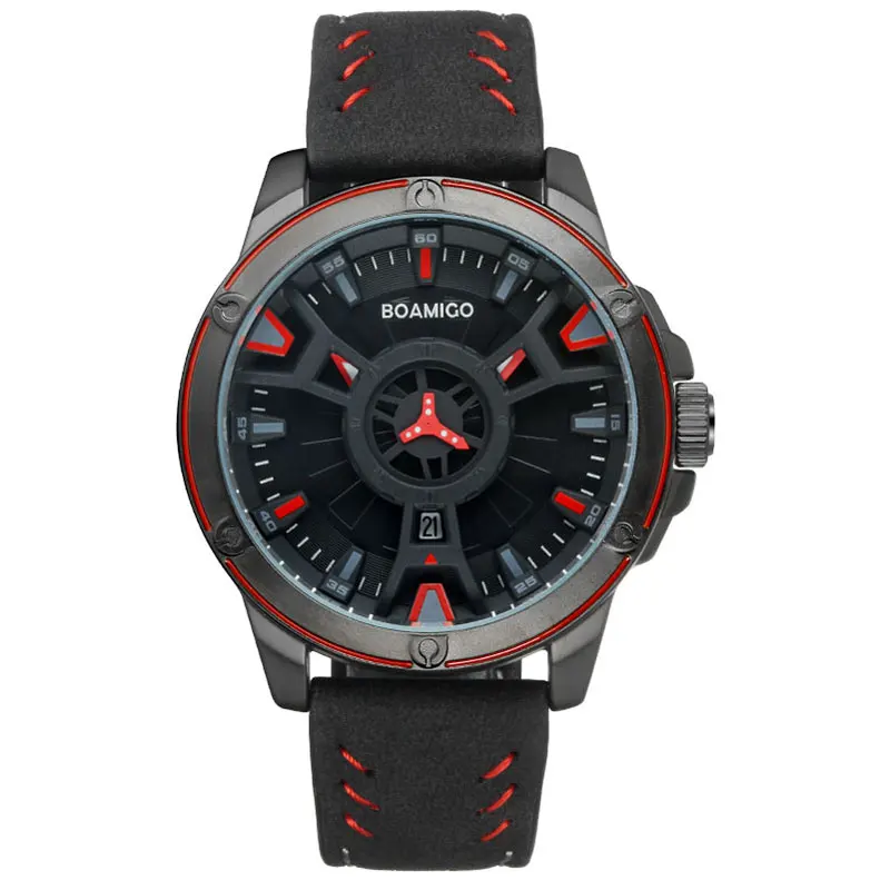 Мужские кварцевые часы с кожаным ремешком датой|masculino|masculinos relogiosmasculino watch |