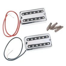 High Output Pickup Dual Hot Rail Electric Guitar Humbucker Pickups Set Chrome Musical Instruments Gear for Brand Guitar