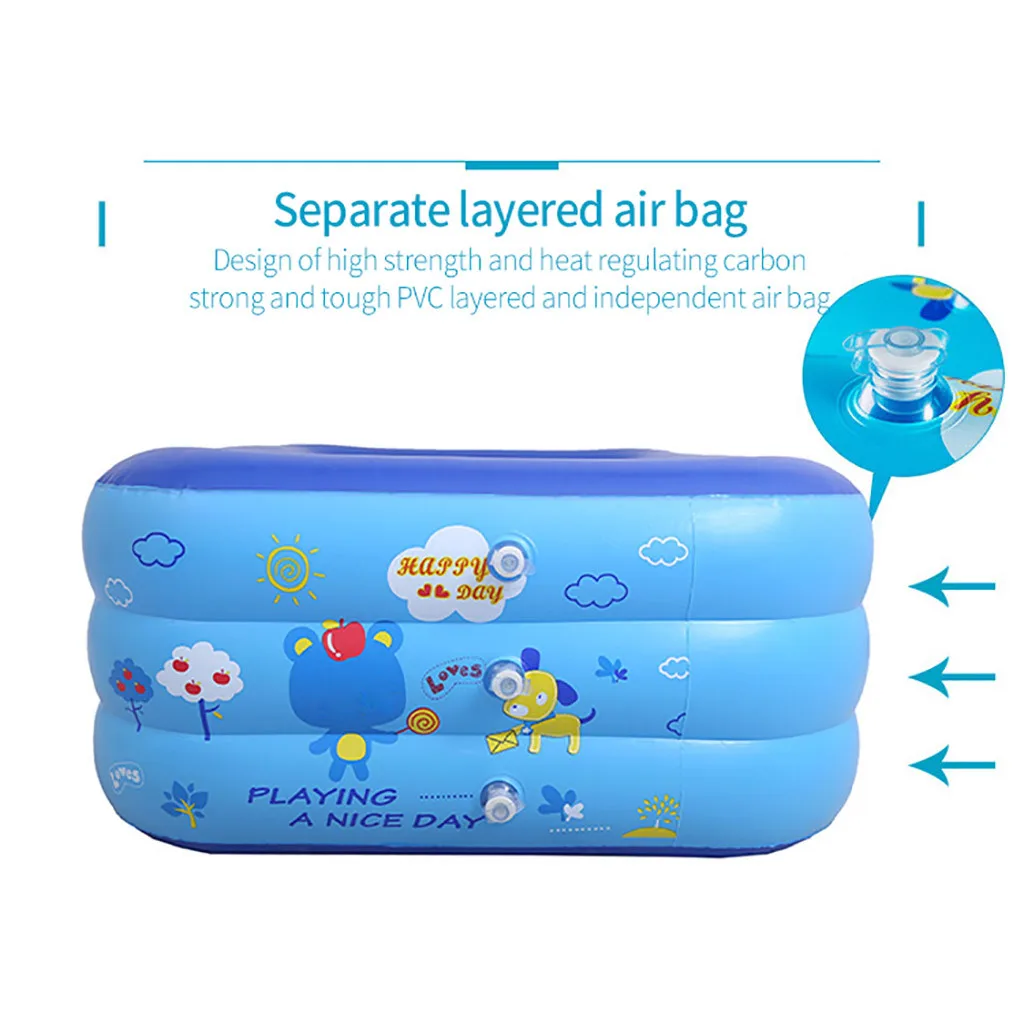 125x90x45 большой размер детский домашний бассейн надувной квадратный плавательный