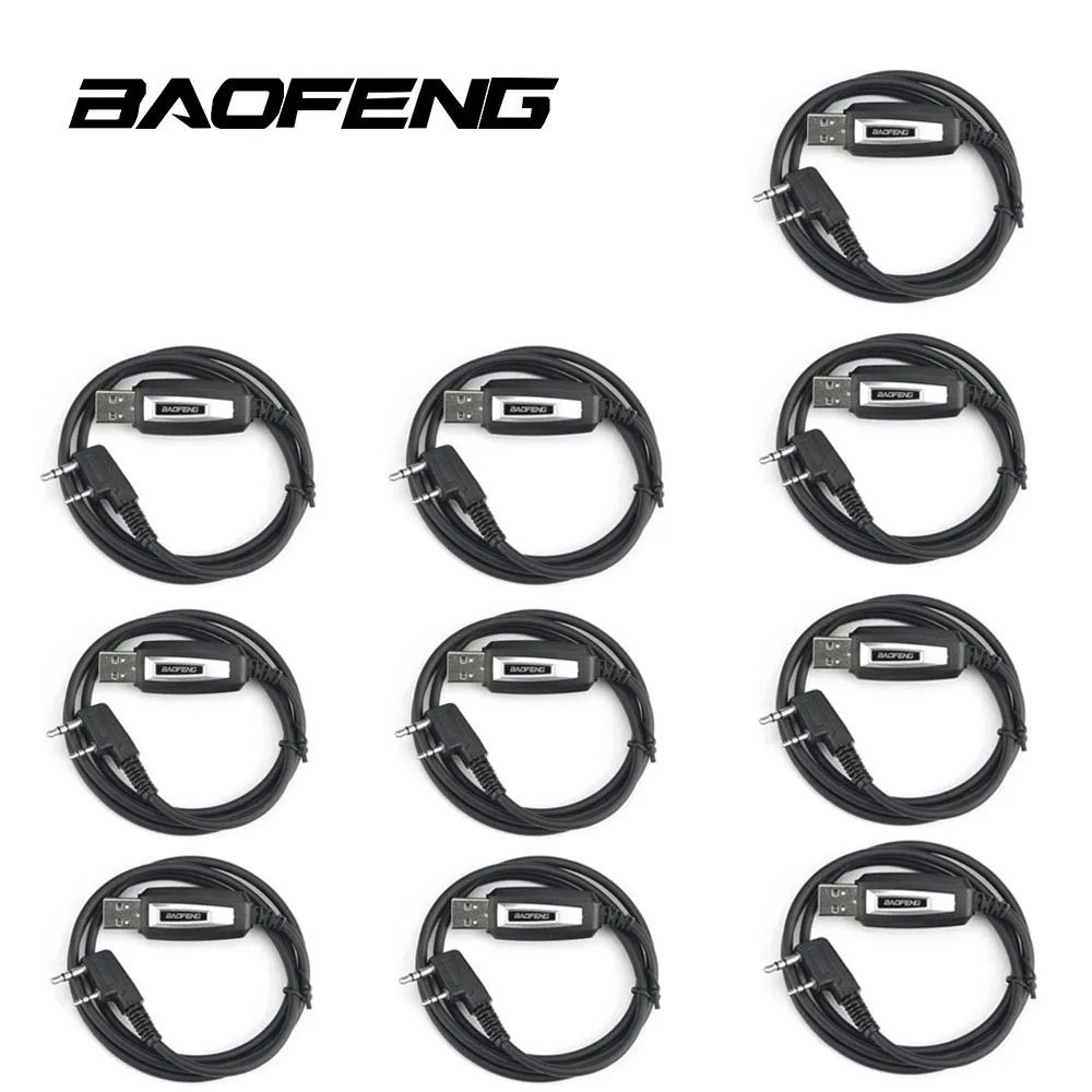 10 шт. Оригинальный Baofeng Walkie Talkie аксессуары USB Кабель для программирования BF 888S UV-5R
