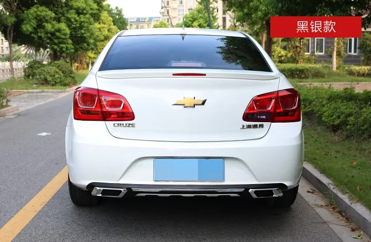 Для Cruze задний спойлер ABS бампер диффузор защитные бамперы для Chevrolet cruze после хром