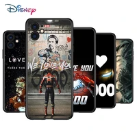 iron man i love you 3000 silicone black cover for apple iphone 12 mini 11 pro xs max xr x 8 7 6s 6 plus 5s se phone case