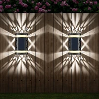outdoor waterproof solar wall lights led lighting fixtures for home yard corridor decoration sconces aluminum exterior lamps