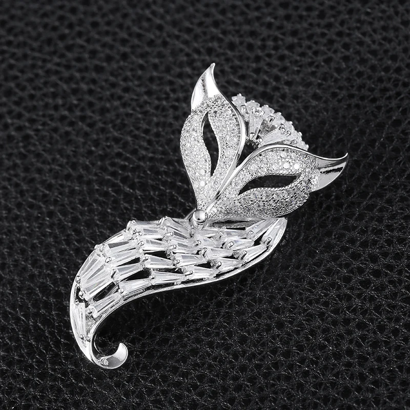 Винтажная брошь Лисичка Роскошные хрустальные ювелирные изделия животных Броши