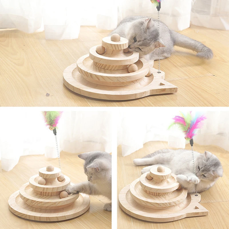 3 уровня игрушка для кошек туннель кошачья мята мышь котенок тренировка