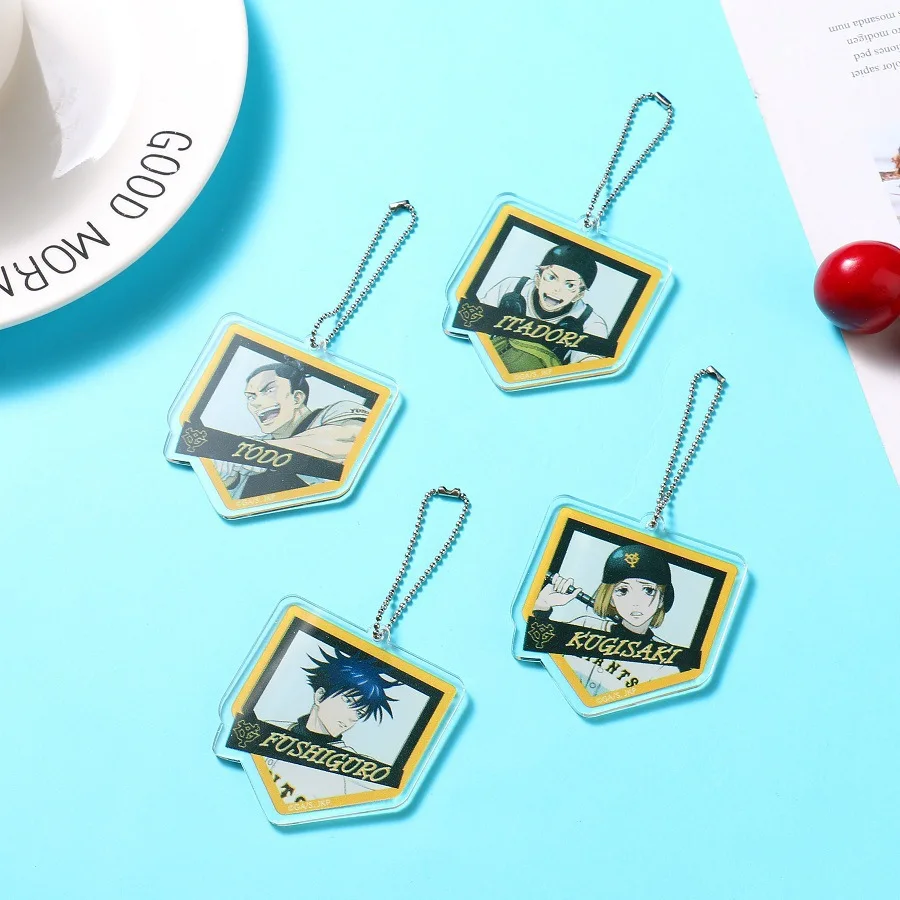 

Anime Keychains Accessories Woman Jujutsu Kaisen Key Chain Men Acrylic Pendant Unisex Keyring Gojo Satoru Fans Gifts