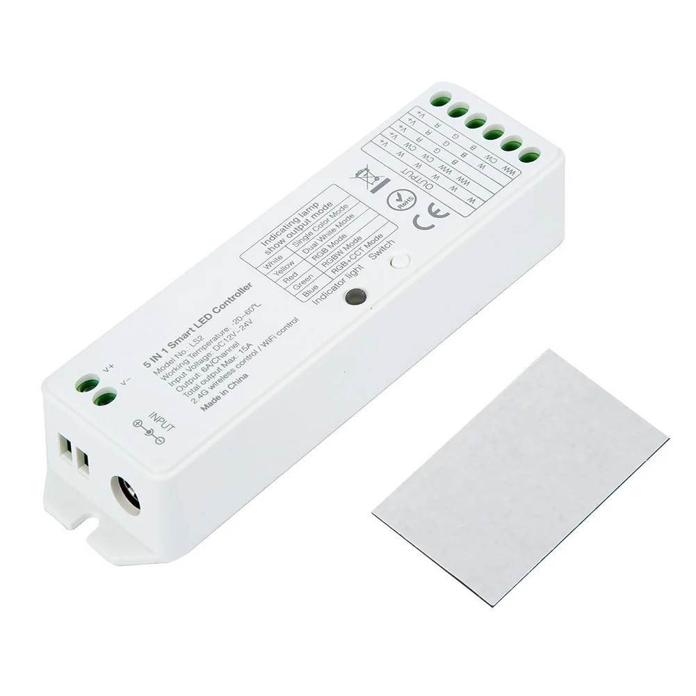 

5 In 1 LED Controller For Single Color/CCT/RGB/RGBW/RGB+CCT Strip Light