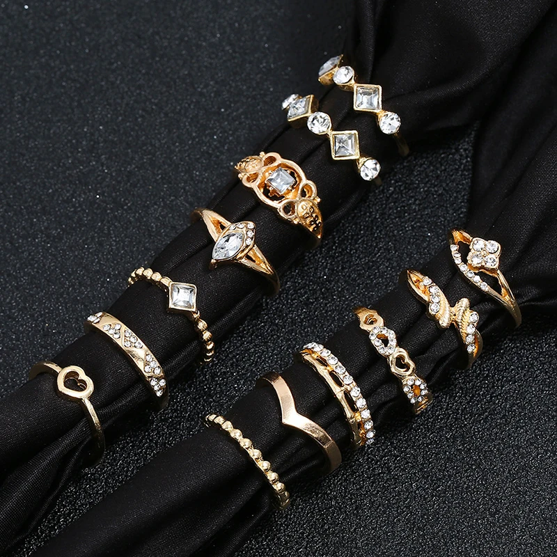 13 шт./компл. для женщин модные ювелирные изделия в форме сердца с геометрическим