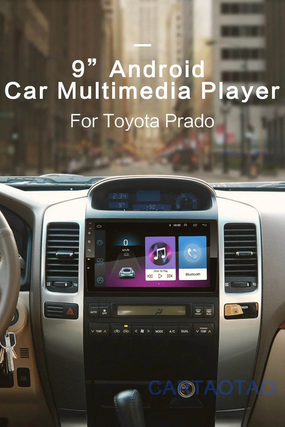 2G+ 32G " 2din Android 8,1 GO Автомобильный DVD плеер для Toyota Land Cruiser Prado 120 2004-2009 Автомобильный Радио gps навигация wifi плеер