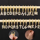 1 шт. 26 букв английского алфавита Циркон уха Пирсинг Серьга из нержавеющей стали Симпатичные первоначального ухо пряжка золото серьги-кольца для женщин ювелирные изделия