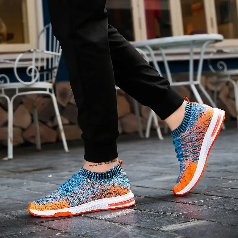

Autumn Man Sneaker Sports for Men Air Cushion Large Size Tennis Shoes Slip on Men's Running Shoes Mesh Breathable Mens Shoes D2