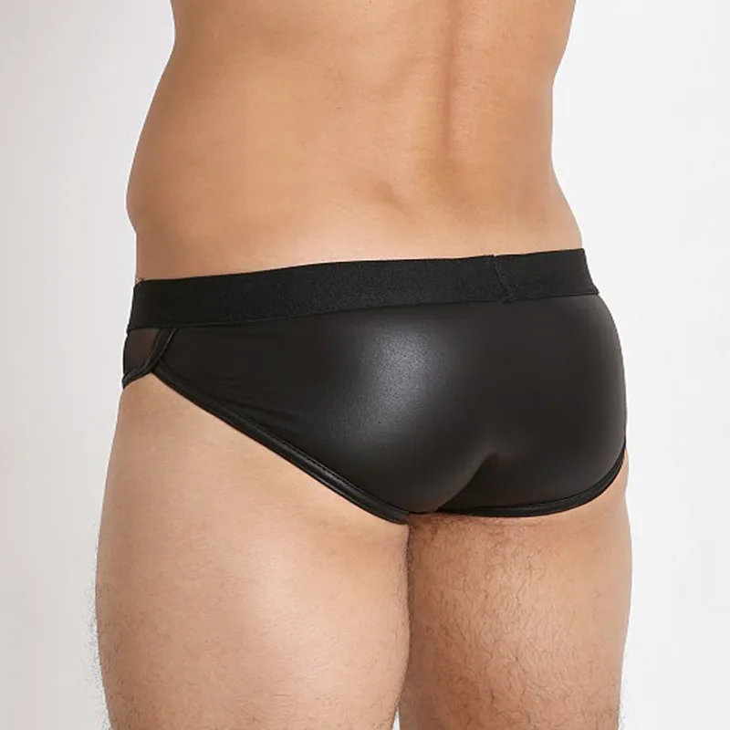 Хорошие сексуальные мужские сетчатые кожаные леггинсы облегающие боксеры с
