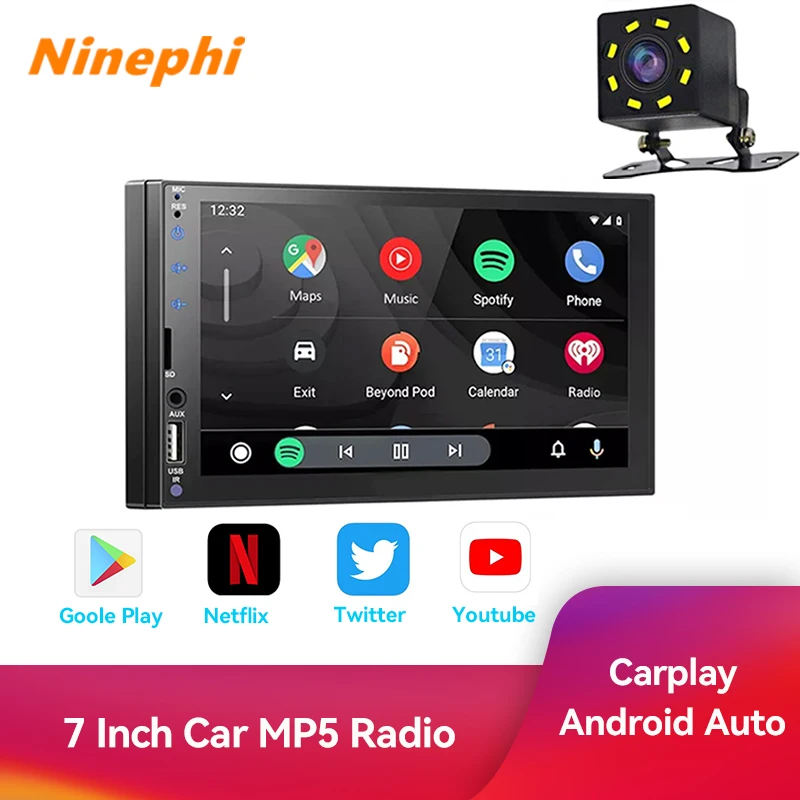 2 Din Android Auto Car Radio Apple Carplay 7