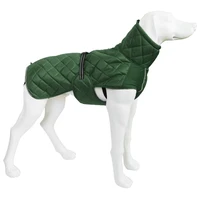 woven dog jacket winter clothes for dogs windproof dog coat with harness reflective soft warm pet apparel for medium large dogs