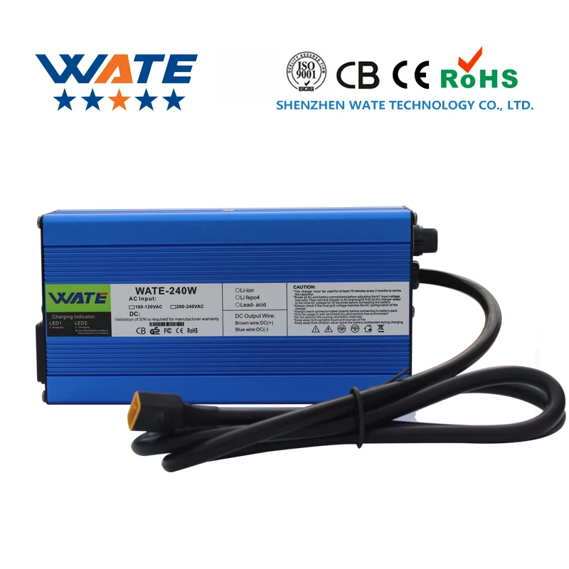 

87.6V 2.5A LiFePO4 Battery Charger For 24S 72V LiFePO4 Battery Pack Smart Charge Auto-Stop