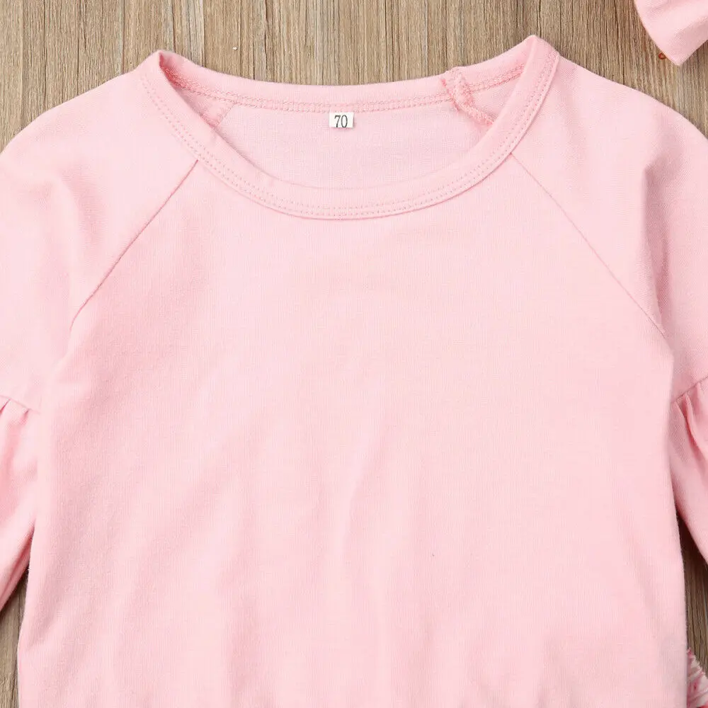 Осенняя одежда Одежда для маленьких девочек зимняя футболка с цветочным