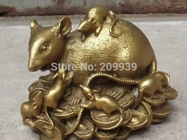 Бесплатная доставка китайская медная статуэтка крысиная мышь 3 L |