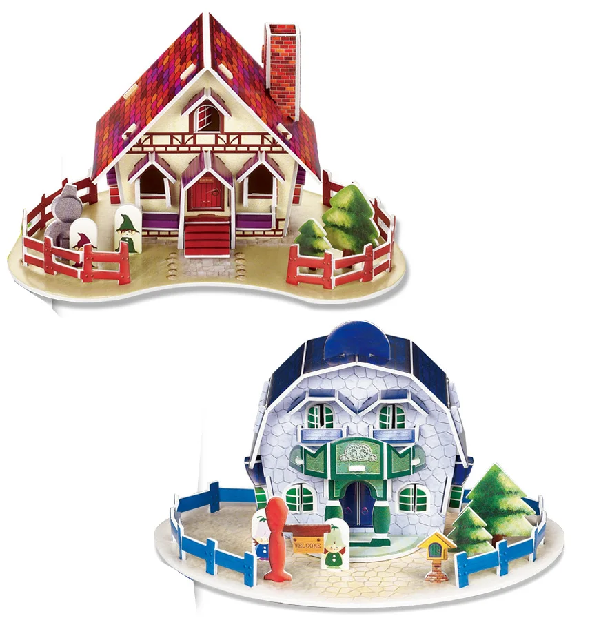 Пазл 3d трехмерный для детей и родителей комбинация животных миниатюрный сделай