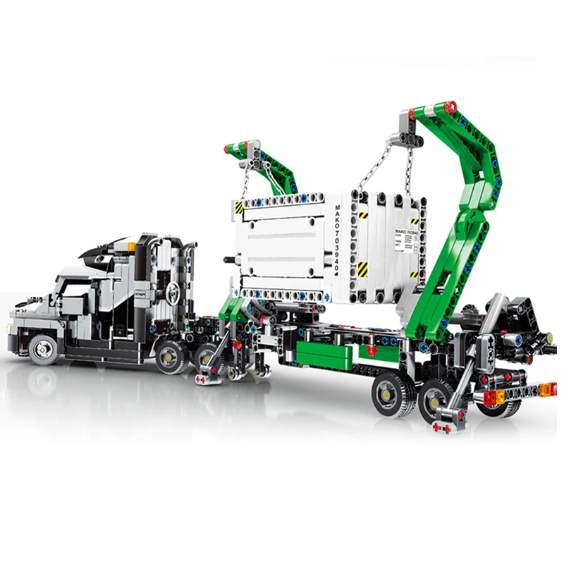 

1202 шт. большой грузовик Mark контейнер строительные блоки город Инженерная Строительные Кирпичи Детские игрушки Сделай Сам подарки для детей